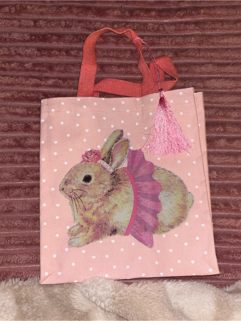 Cute Pink Bunny Tote Bag for Small Pets Lovers